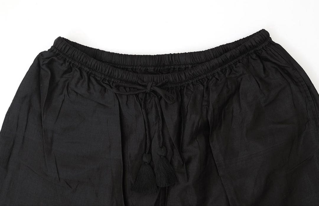 BUNON ヘムタックパンツ シルクパンツ