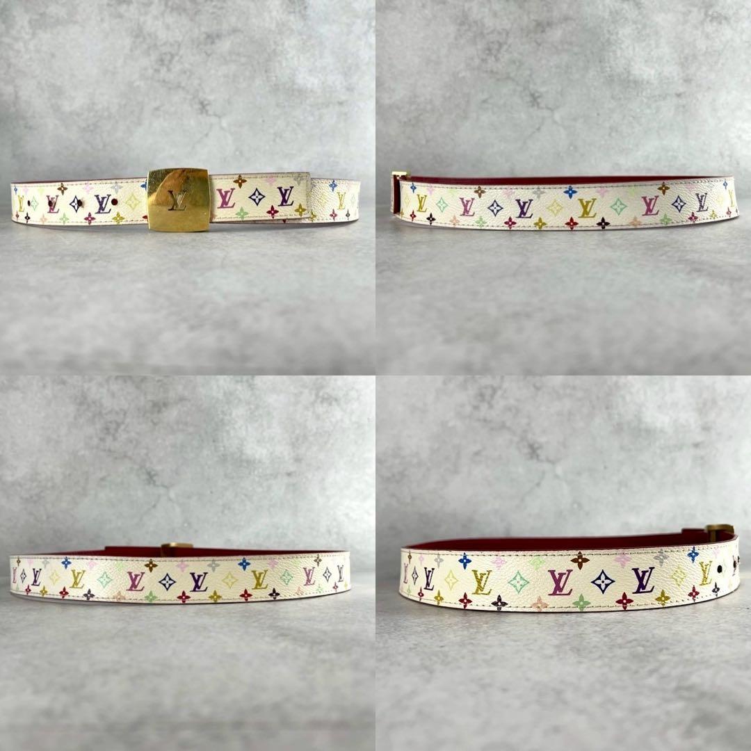 美品 ルイヴィトン サンチュール モノグラム マルチカラー 2way ベルト