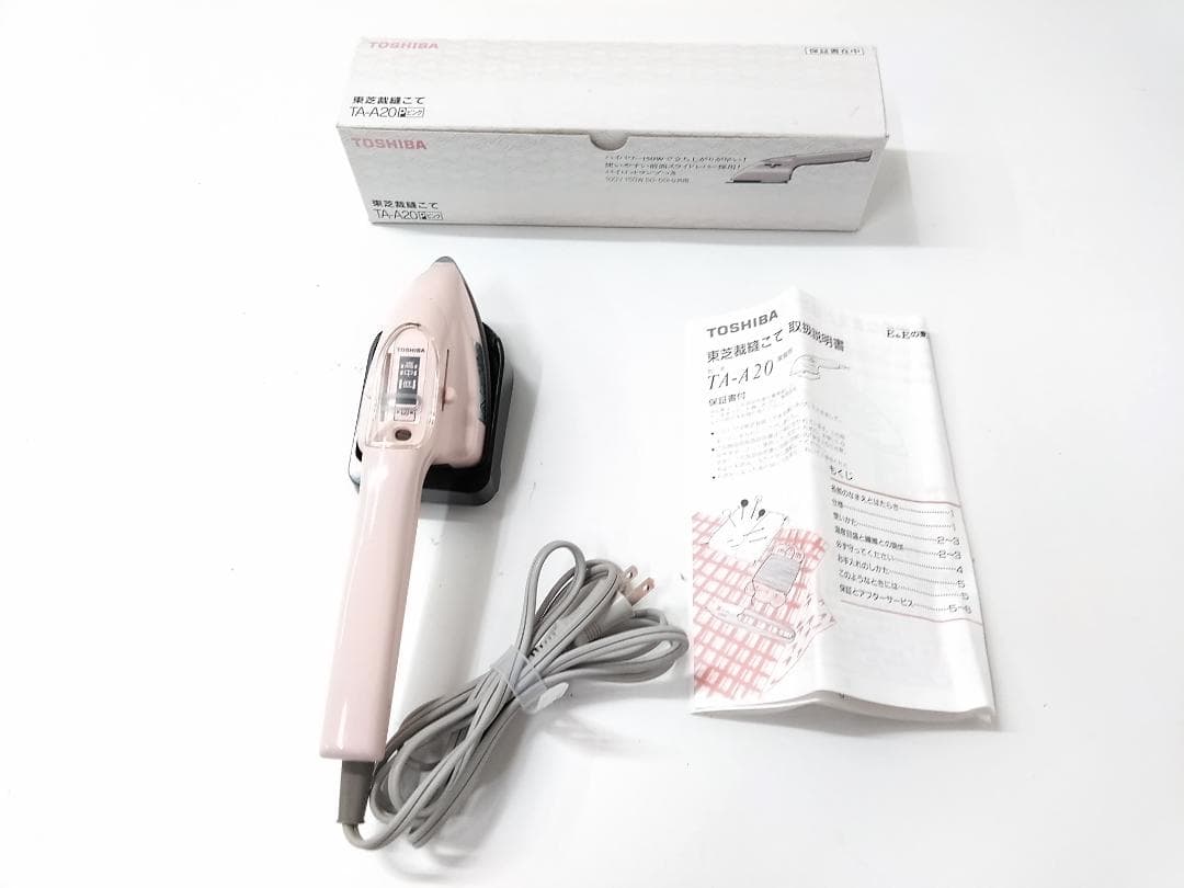 東芝　裁縫こて TA-A20 アイロン　ピンク　2001年製◆