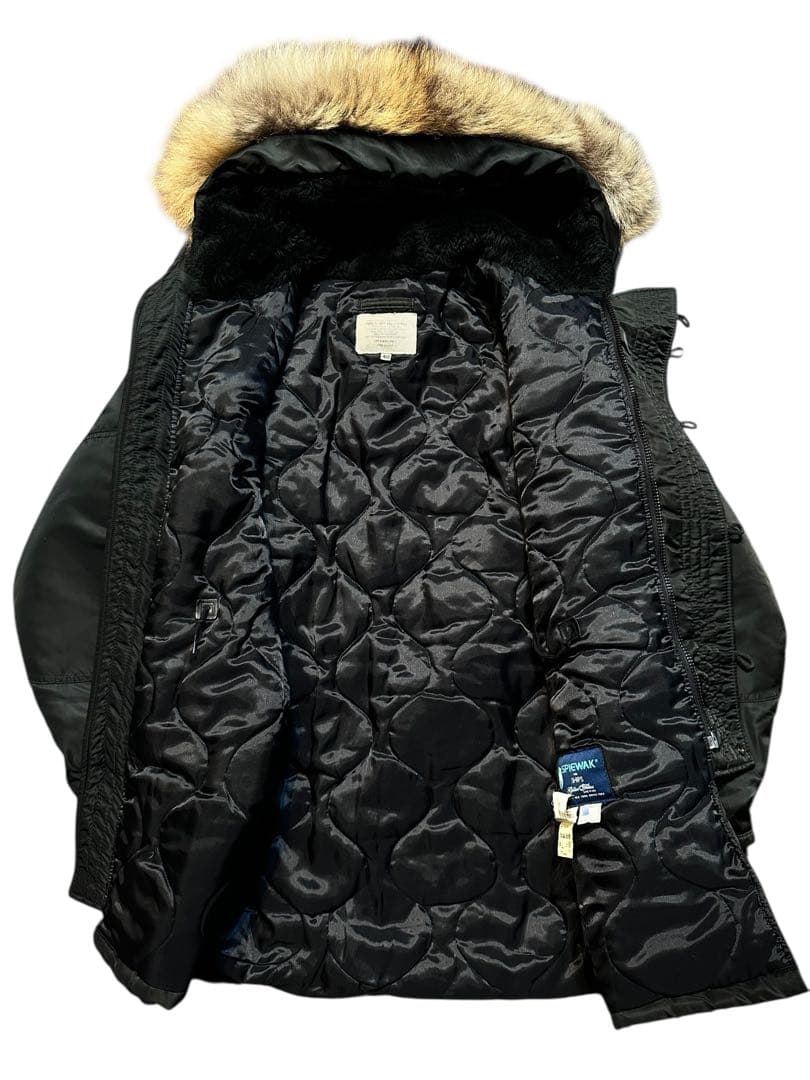 L極美品 SHIPS別注 SPIEWAK N-3Bモッズコート黒 USA製 40