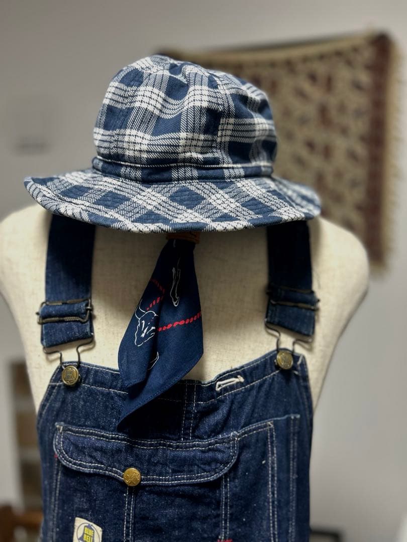 美品　レア　リアルマッコイズ　ジョーマッコイ　ファーマーズハット　チェック