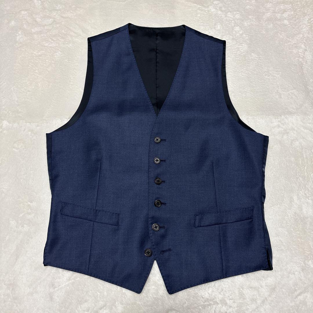 【未使用に近い】　ポールスミス　ベスト　ジレ　ネイビー　無地　現行タグ　L