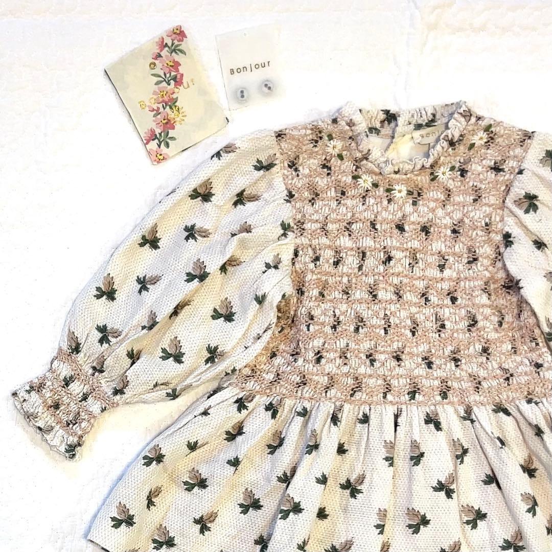 【限定価格】bonjour diary 4y HANDSMOCK BLOUSE