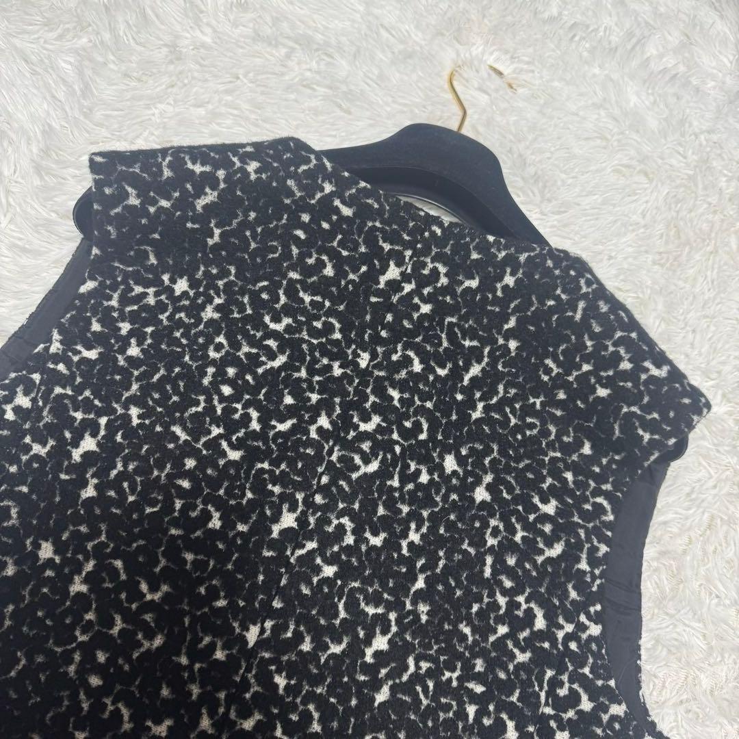 極上美品 Leilian レリアン 織柄ロングベスト 定価7.1