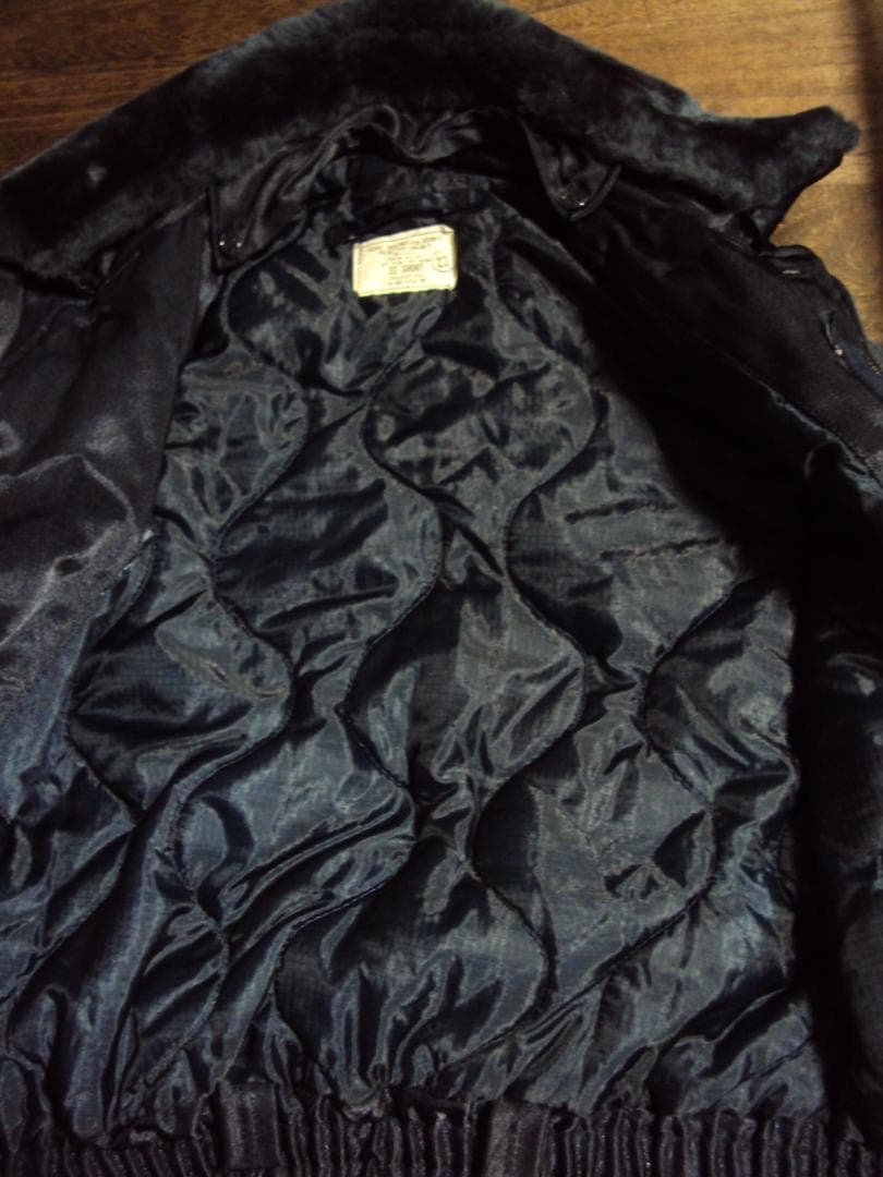 70S 米軍実物 CWU-46/P ポリスジャケット S位　ミリタリー なす紺