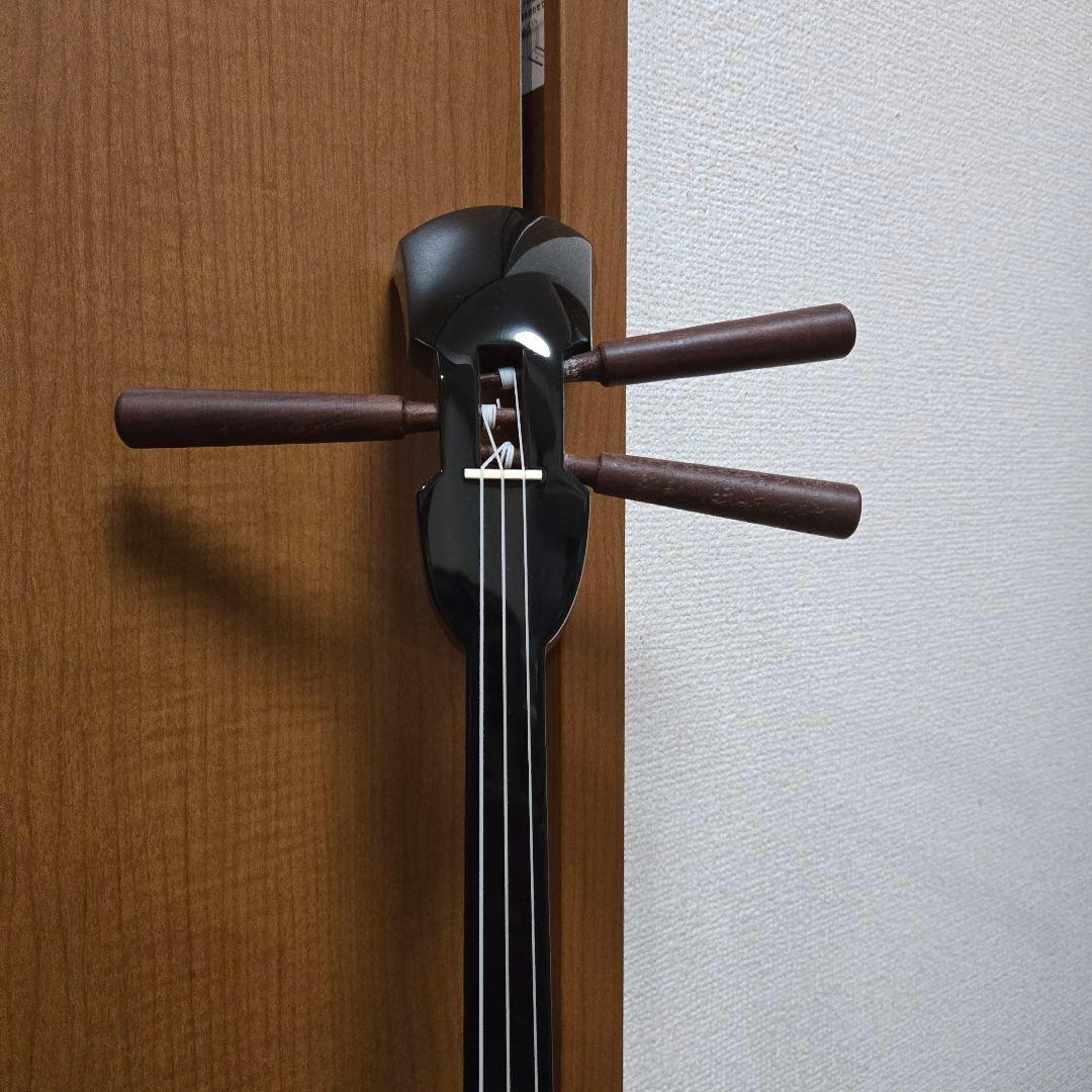 三味線 本体 蛇皮模様 ケース付き