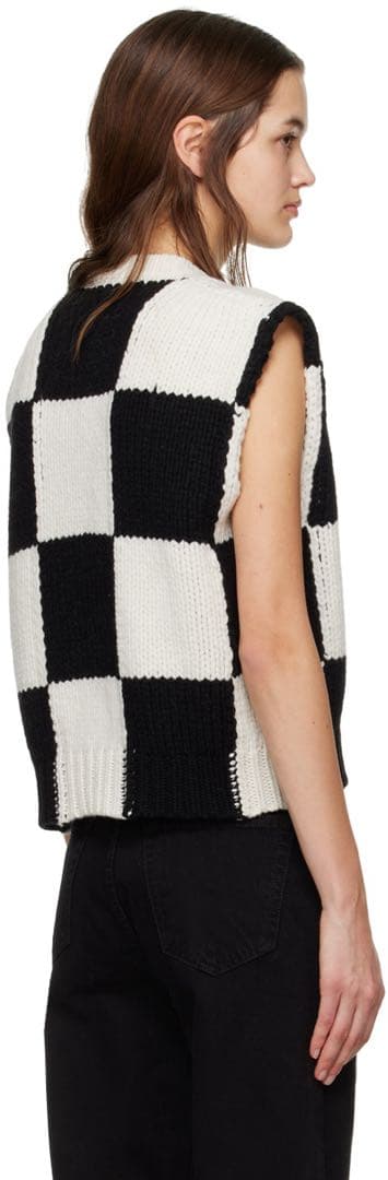 FRAME DENIM 定価6万 市松 チェック ニ　ット ベスト S