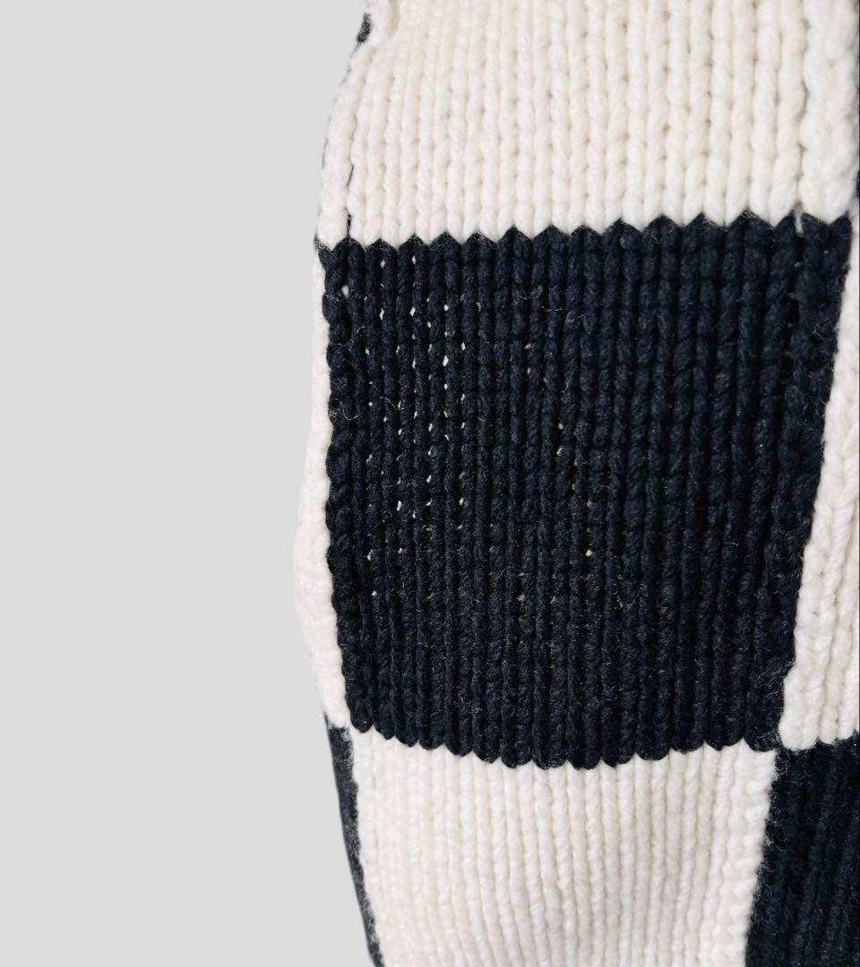 FRAME DENIM 定価6万 市松 チェック ニ　ット ベスト S