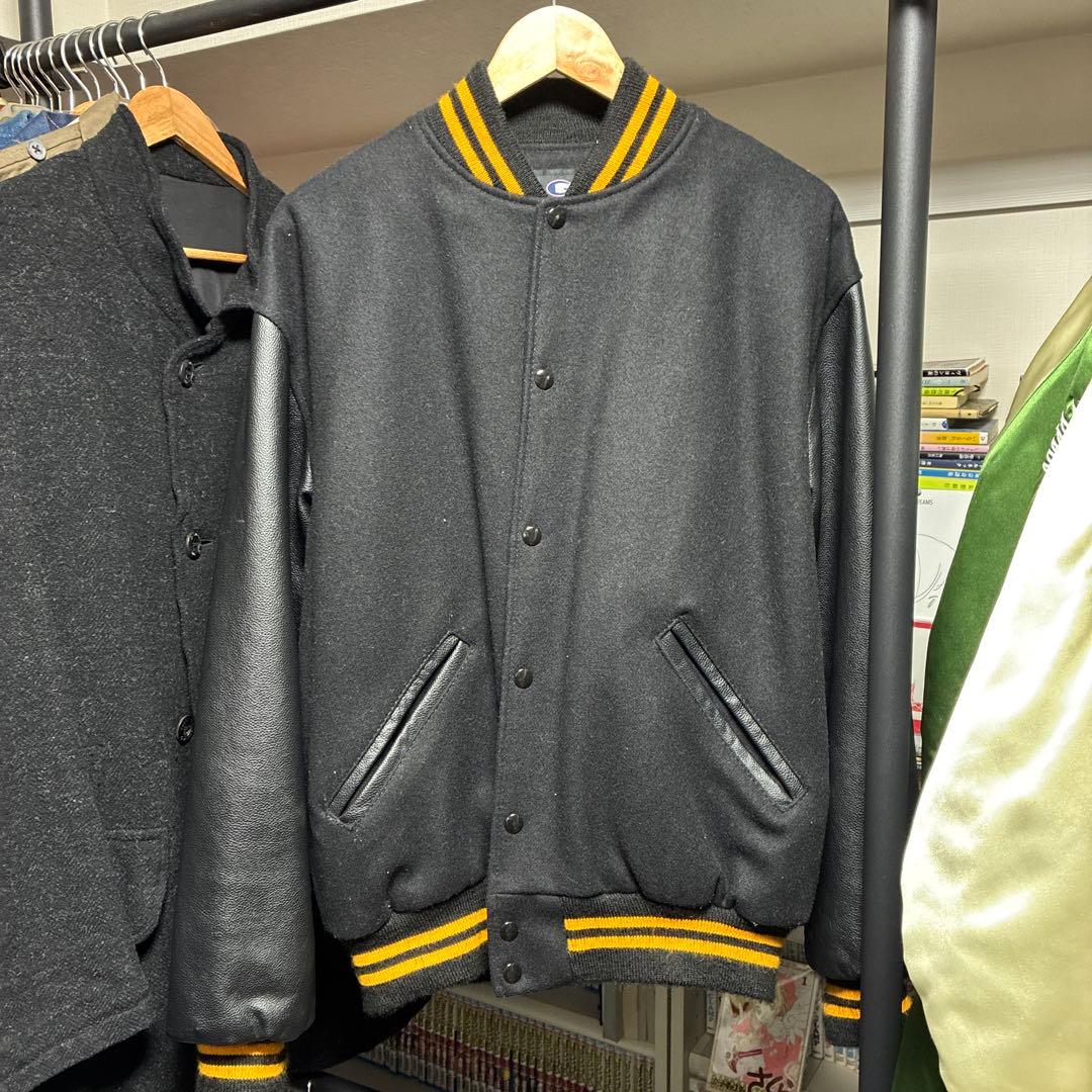 Game sportswear スタジャン レザー袖 Lサイズ
