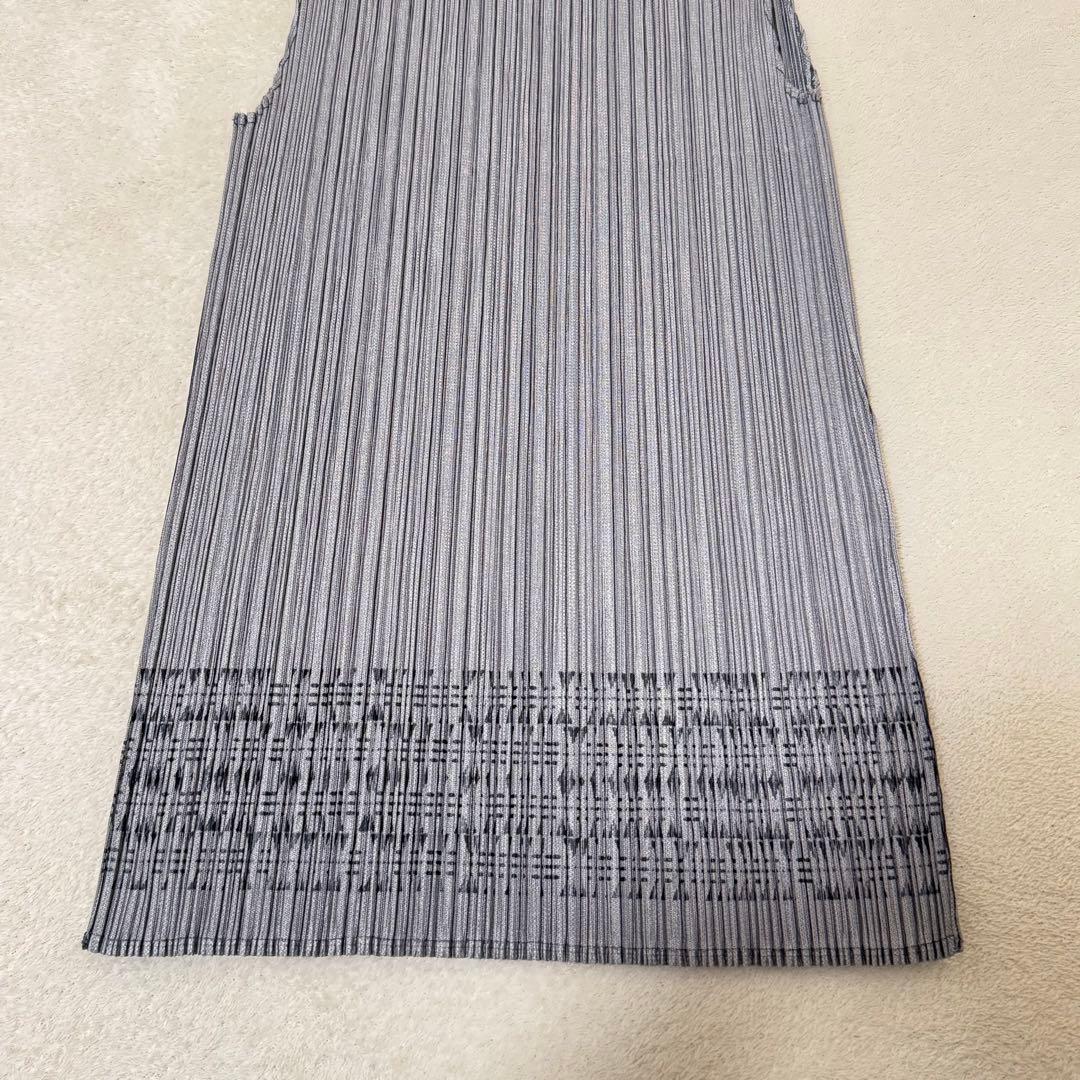 極美品✨PLEATS PLEASE 変形　カットワーク　グレー　チュニック