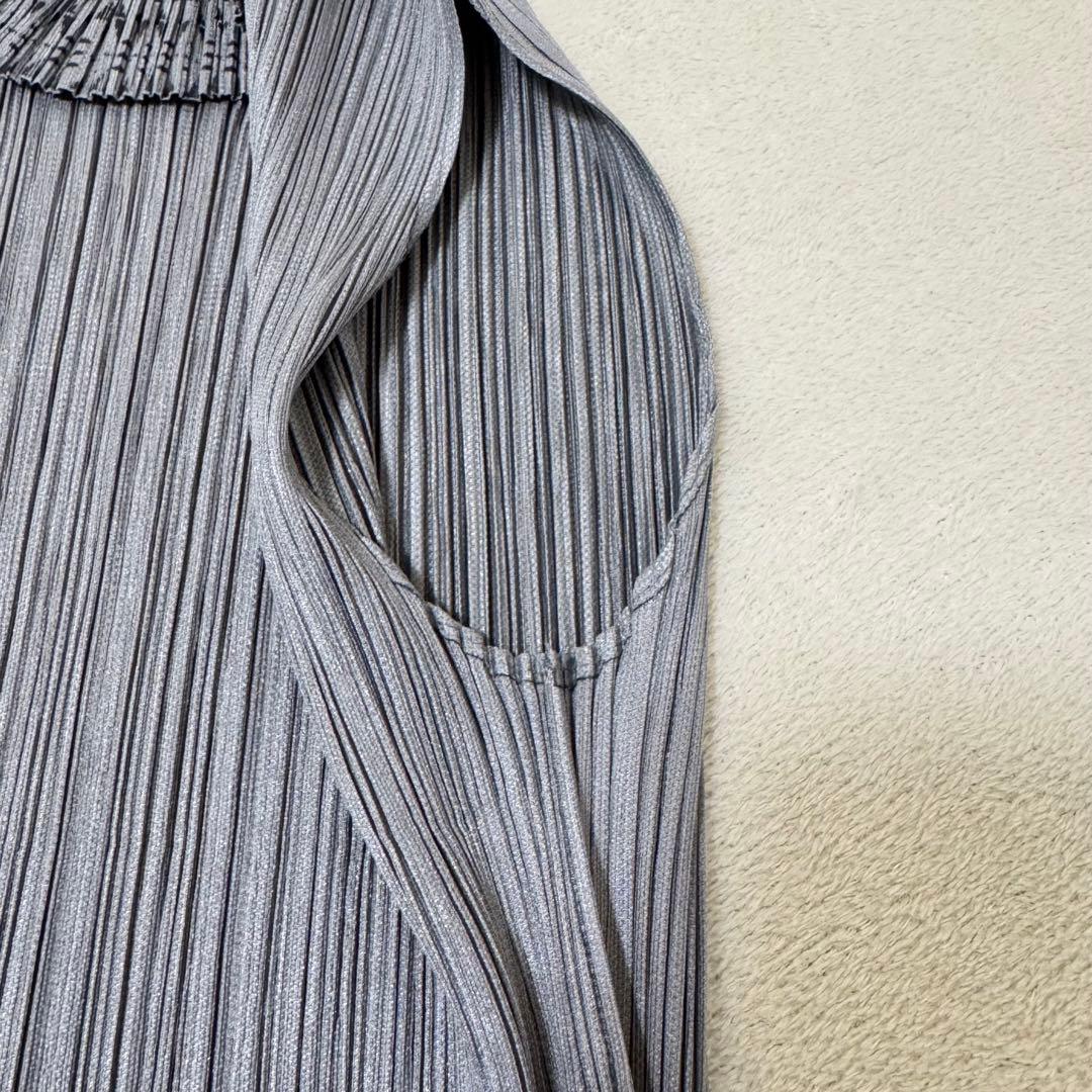極美品✨PLEATS PLEASE 変形　カットワーク　グレー　チュニック