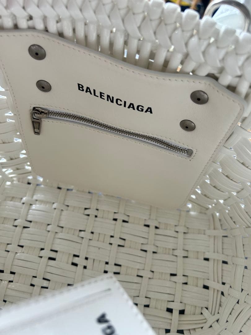 BALENCIAGA バレンシアガ　ビストロXS カゴバッグ　ホワイト