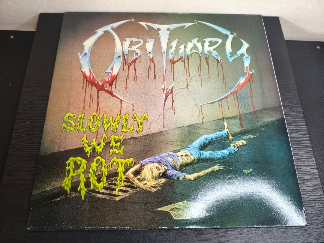 1989年 USA Obituary Slowly We Rot レコード