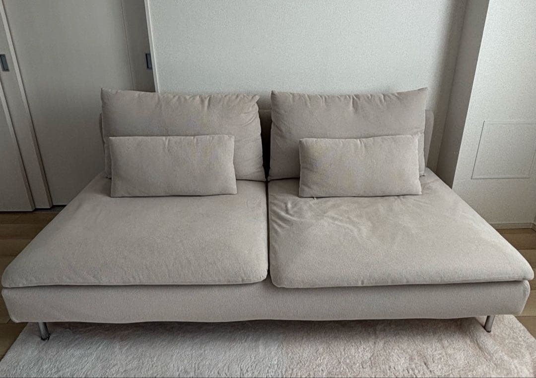 IKEA イケア　ソーデルハムン　3人掛け　クッション付　ライトベージュ