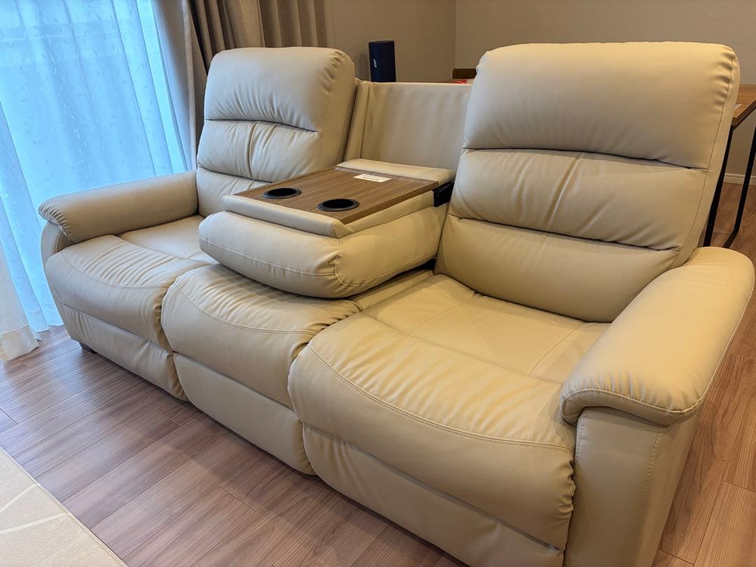 ニトリ Nシールド 3人掛けリクライニングソファ ベージュ