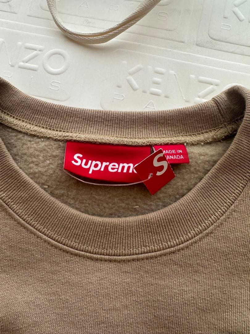 Supreme Small Box Crewneck Tan Sサイズ 25aw