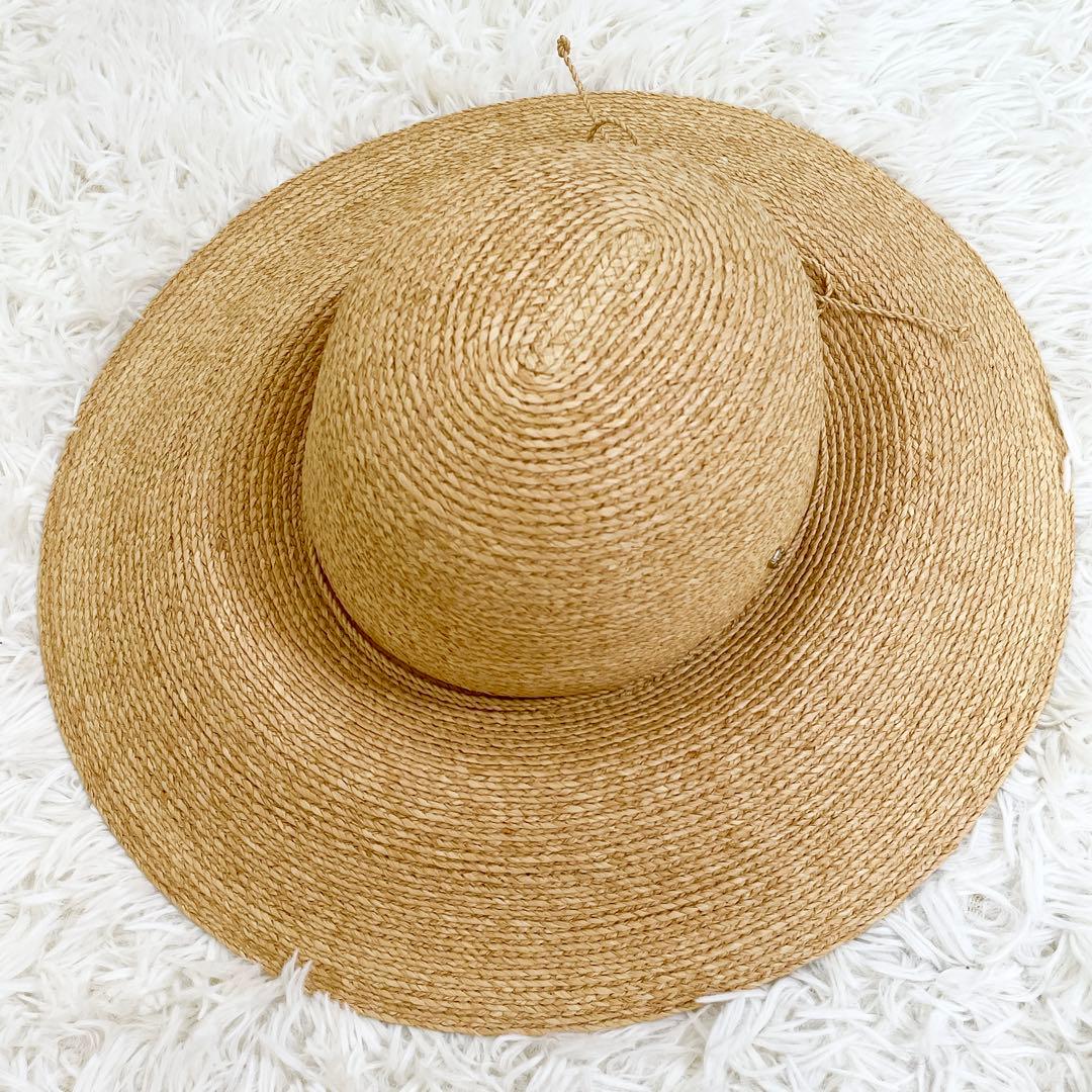 極美品　ヘレンカミンスキー ラフィア ワイドブリム 12cm