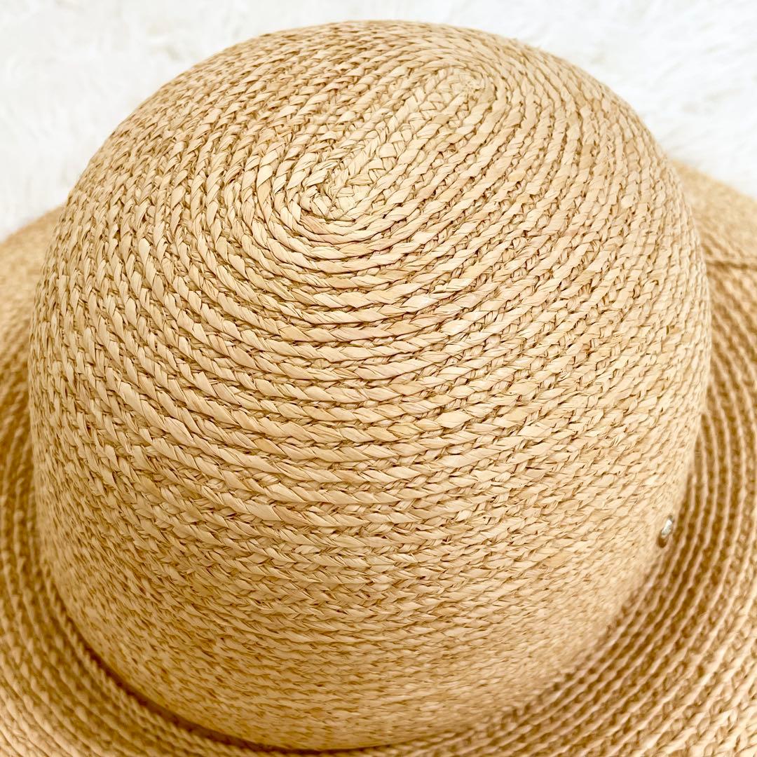 極美品　ヘレンカミンスキー ラフィア ワイドブリム 12cm