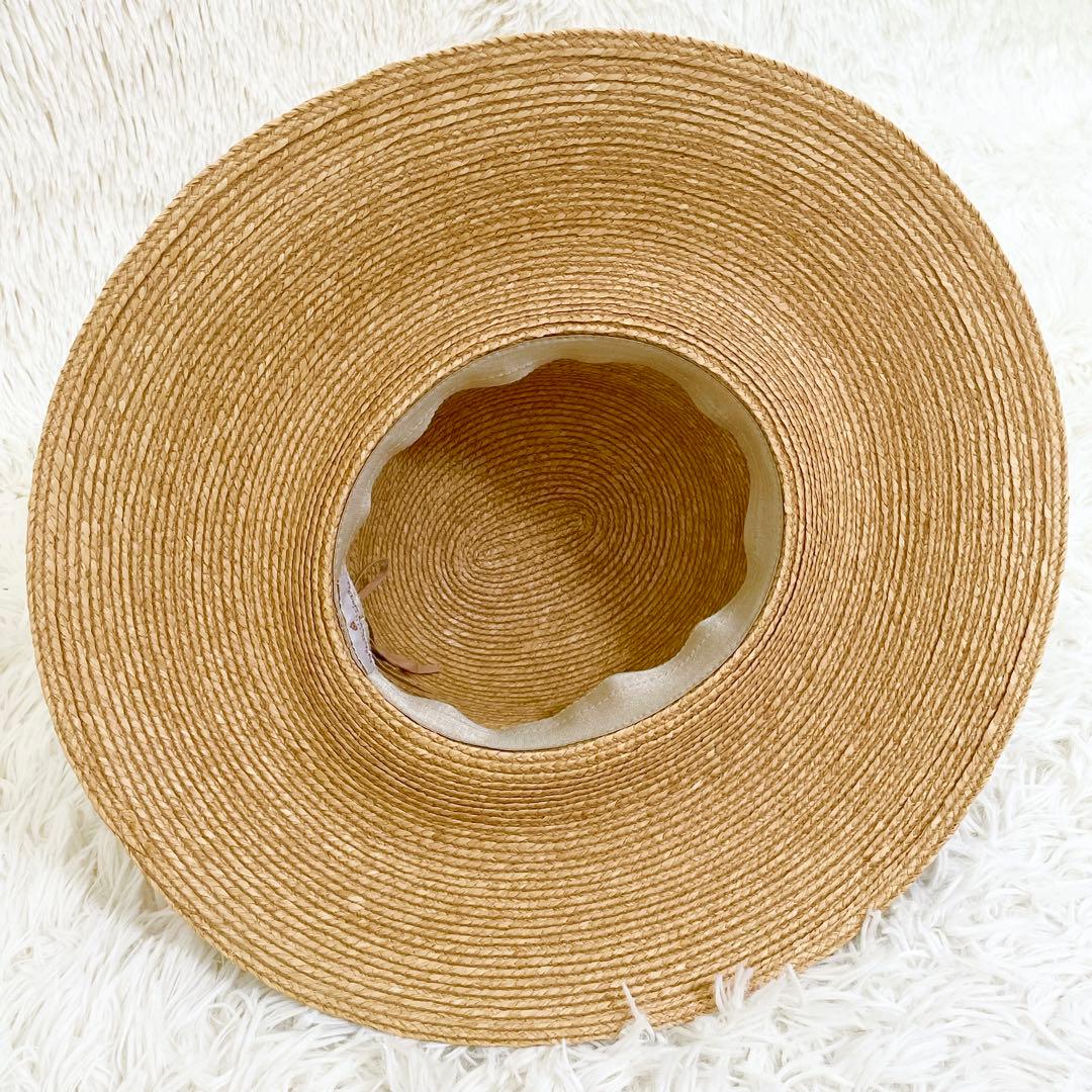 極美品　ヘレンカミンスキー ラフィア ワイドブリム 12cm