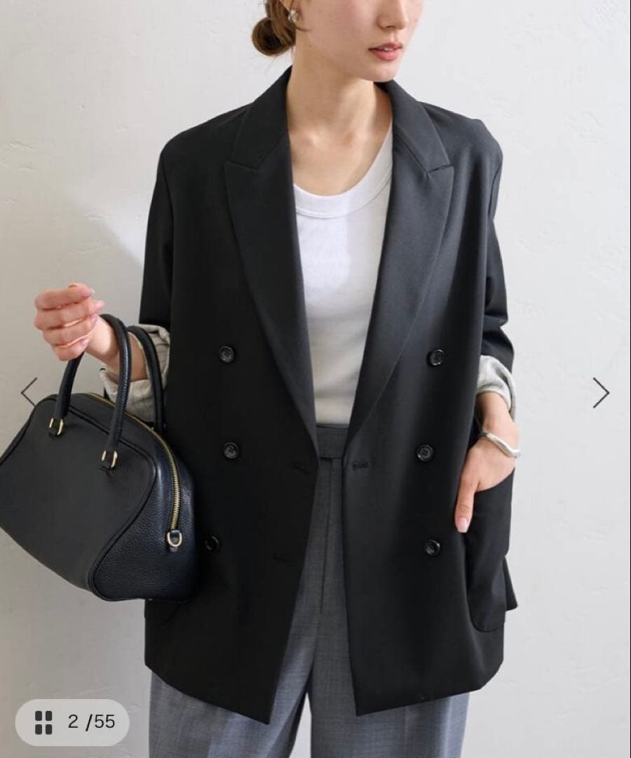 FRAMeWORK 2025フレームワーク　ダブルジャケット　黒　テーラード