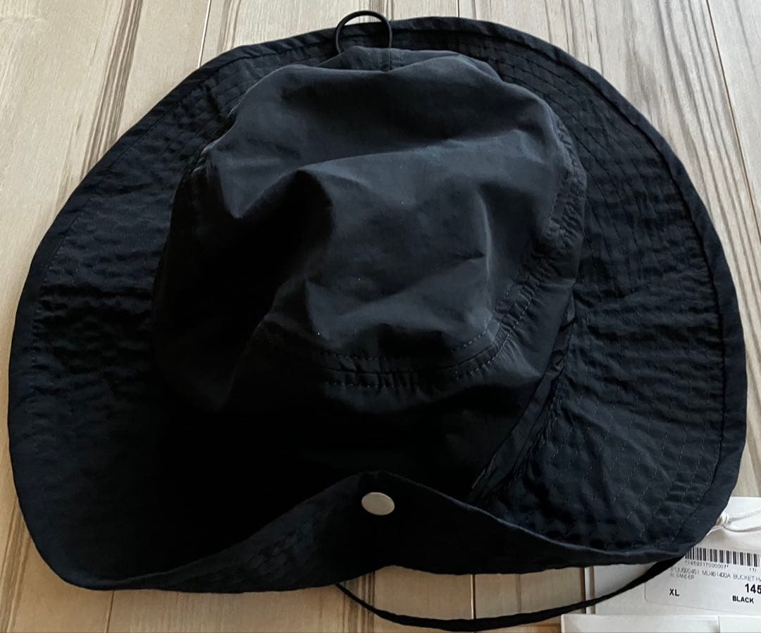 JIL SANDER スナップボタン バケットハット黒XL