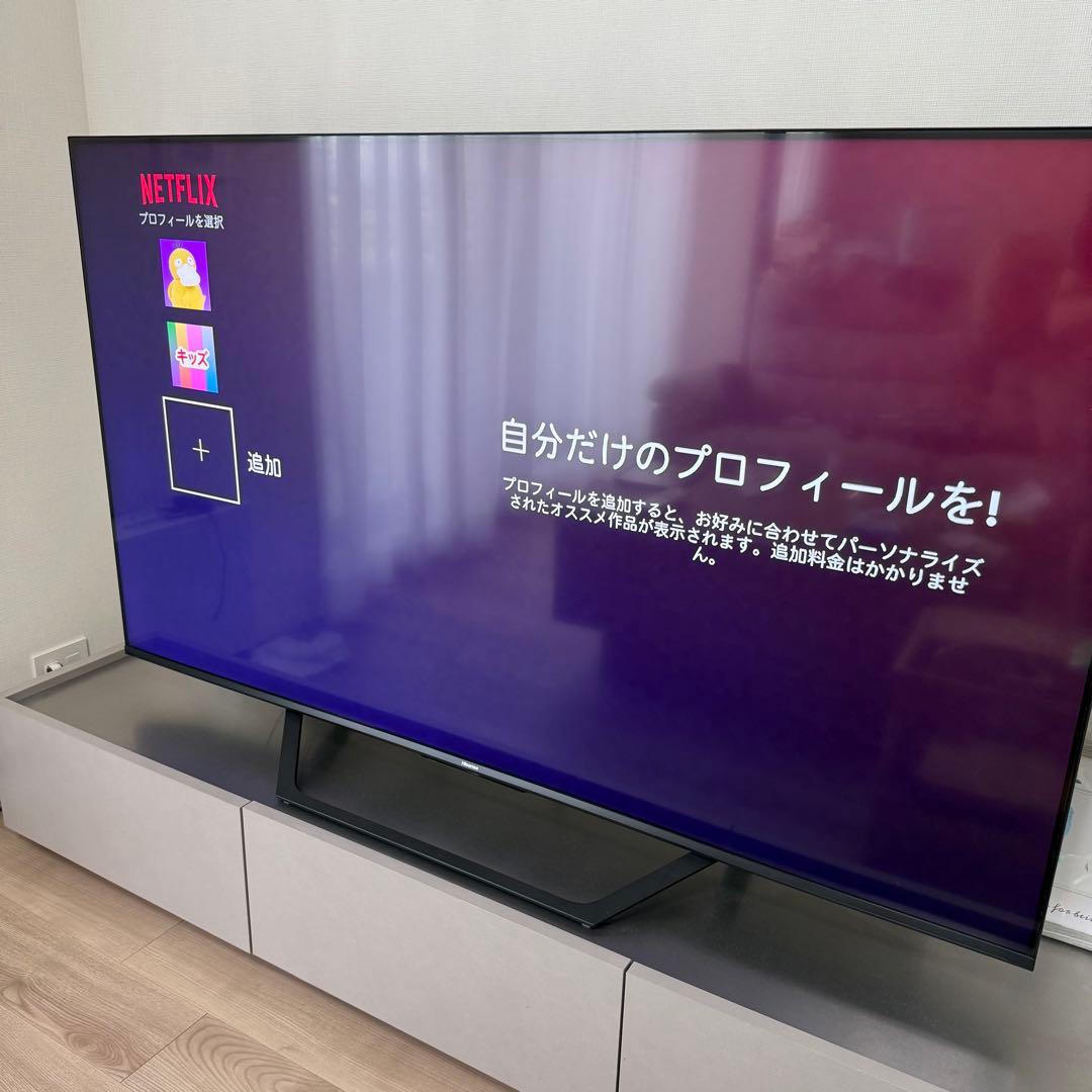 ハイセンス 65V型 4K液晶テレビ 65U7F スマートテレビ 動画アプリ○