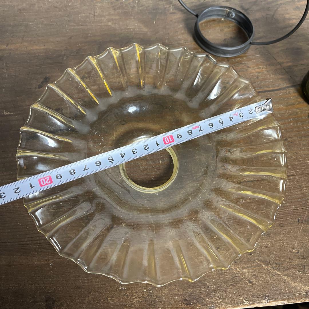 古雑貨◾️北一硝子 縁波ガラスシェード オイルランプ ランタン ライト 照明