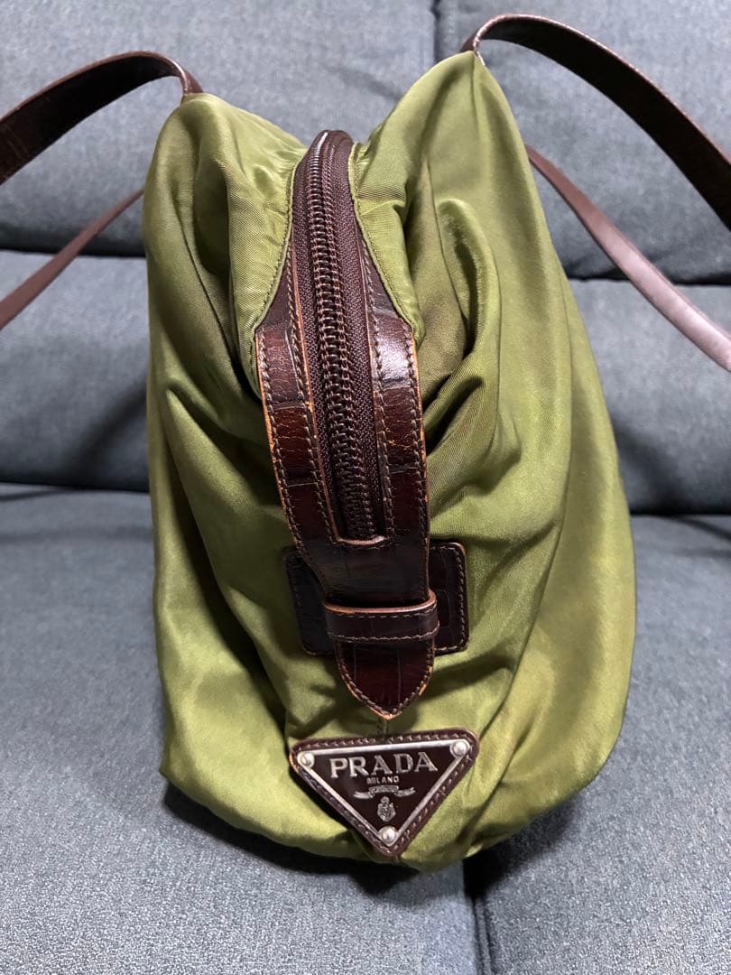 PRADA ボストンバッグ モスグリーン カーキ