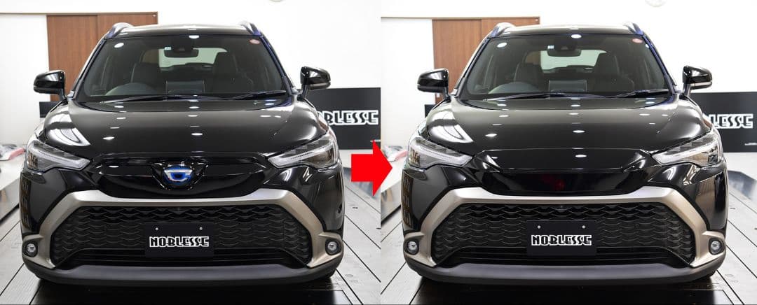 最終値下げ NOBLESSE カローラクロス専用 マークレスグリル（未塗装）