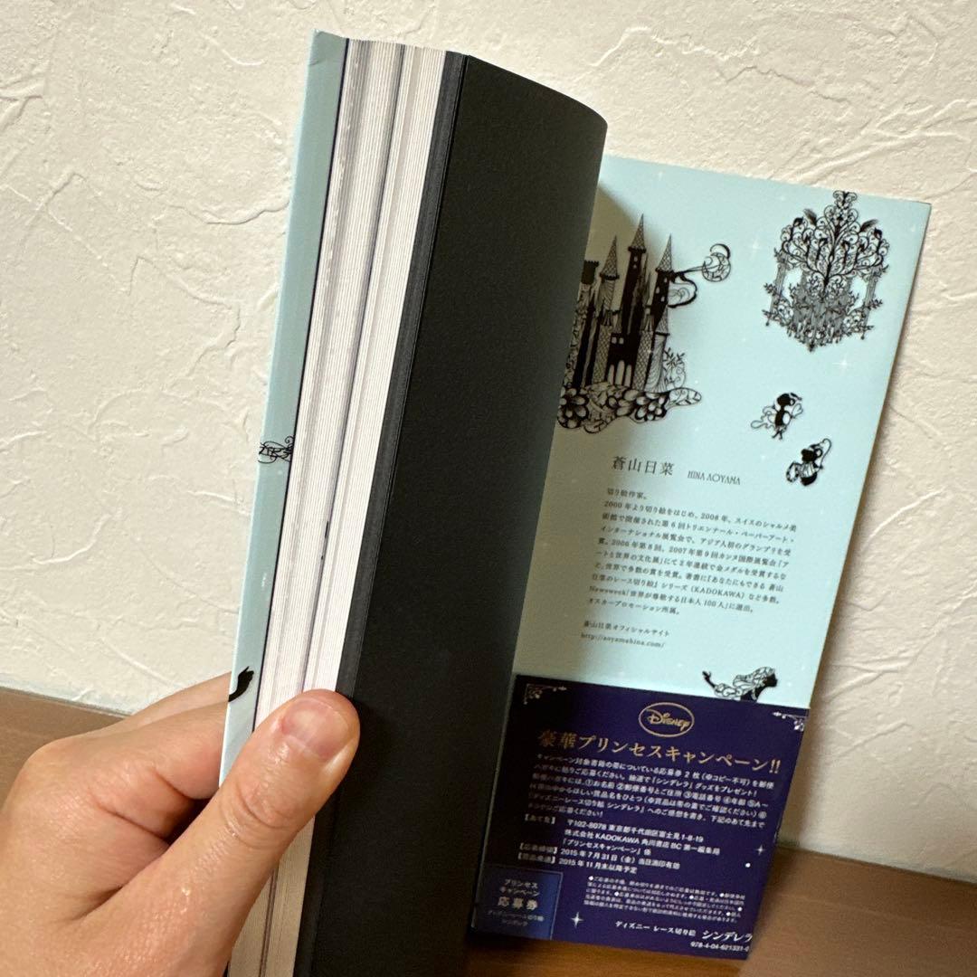 【新品】蒼山日菜監修の切り絵ハサミ＆ディズニーレース切り絵シンデレラ(本)