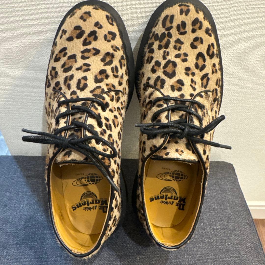 ドクターマーチン　ビームス別注　豹柄レオパード3ホールUK4