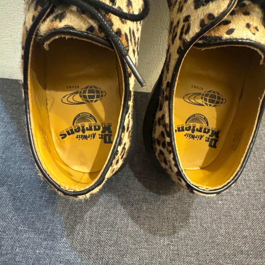 ドクターマーチン　ビームス別注　豹柄レオパード3ホールUK4