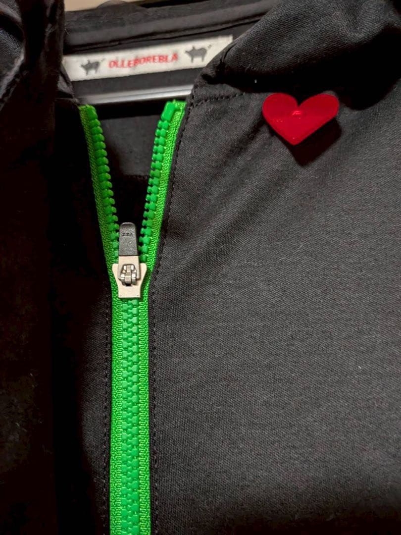 アルベロ2612◆カラフルストライプ袖フード付きパーカー