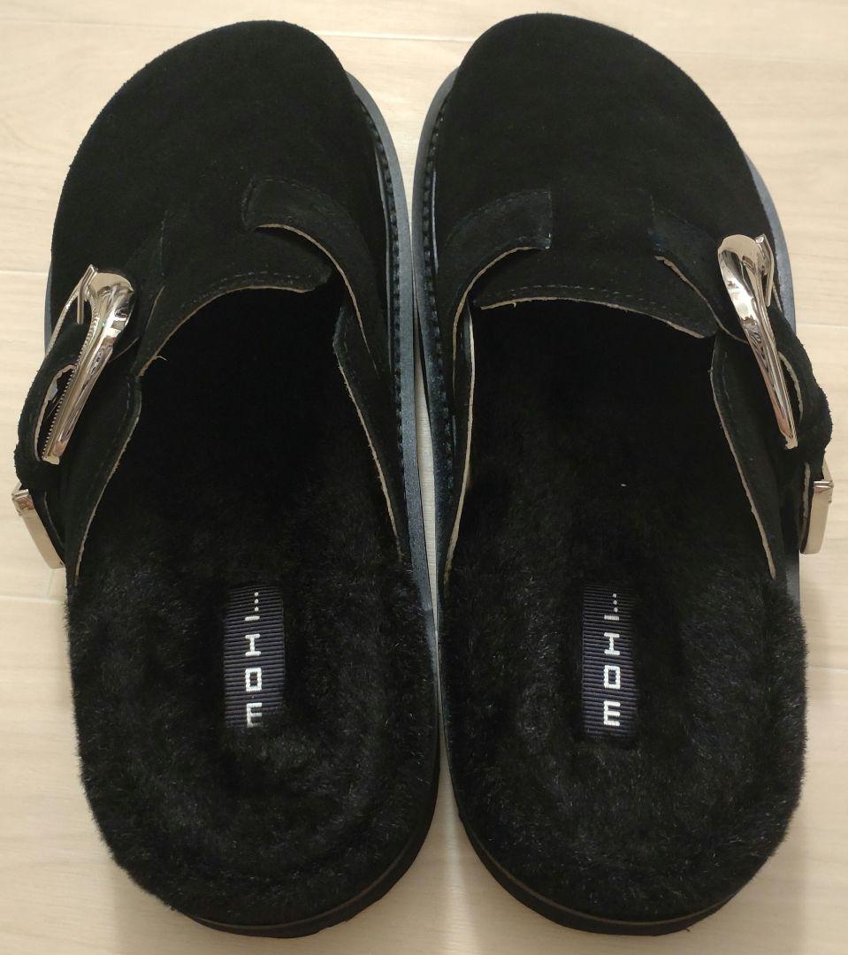 ✨新品未使用タグ付✨✨MOHI✨ スエード ビッグベルトサンダル ブラック 37