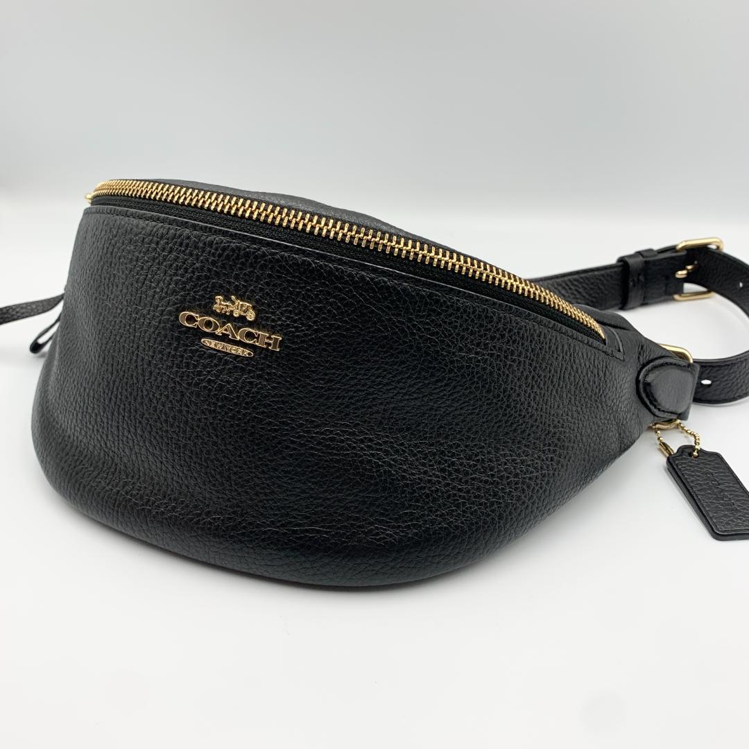 【choco様】コーチ ボディバッグ レザー 斜め掛け ショルダーバッグ 黒