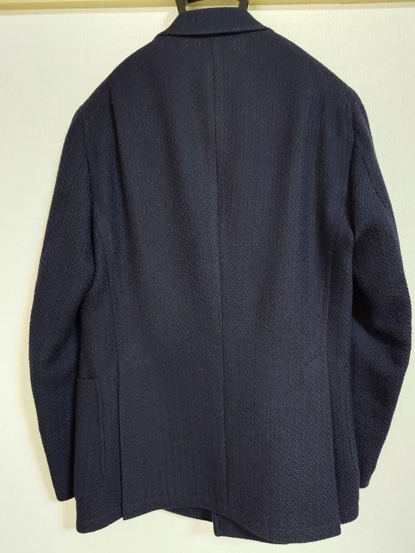TAGLIATORE ネイビーヘリンボーン ダブルブレスト ジャケット 42