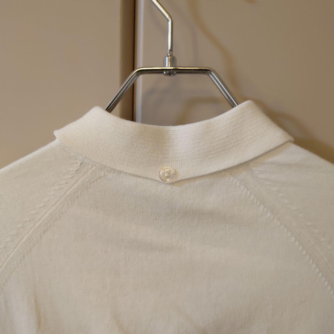 Fred Perry ホワイト ニットポロシャツ S