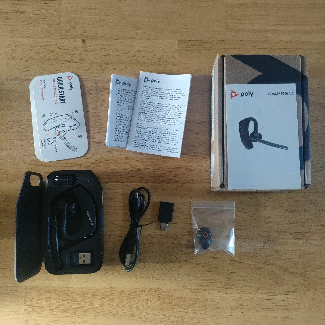 poly voyager 5200 UC ワイヤレスイヤホン ヘッドセット
