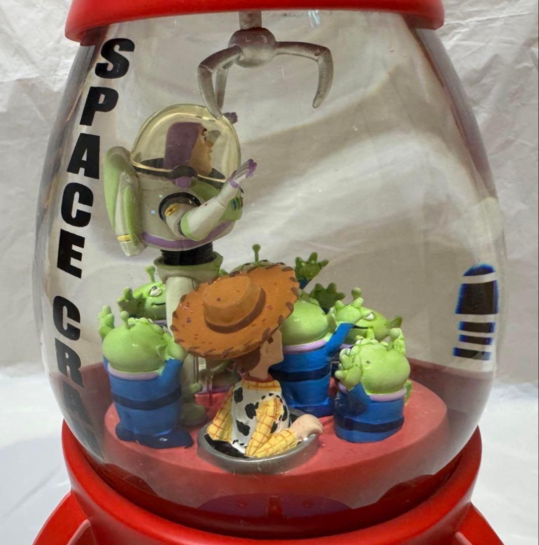 トイストーリー スペースクレーン ライトアップ オルゴール付き スノーグローブ