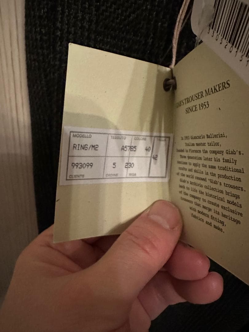 【新品タグ付き】giabsarchivio グレンプレイドジャージー サイズ42