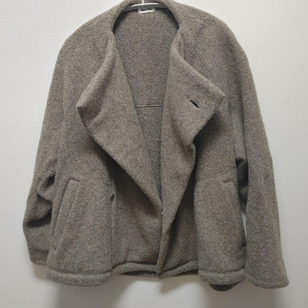 Plantation ショートコート M グレージュ