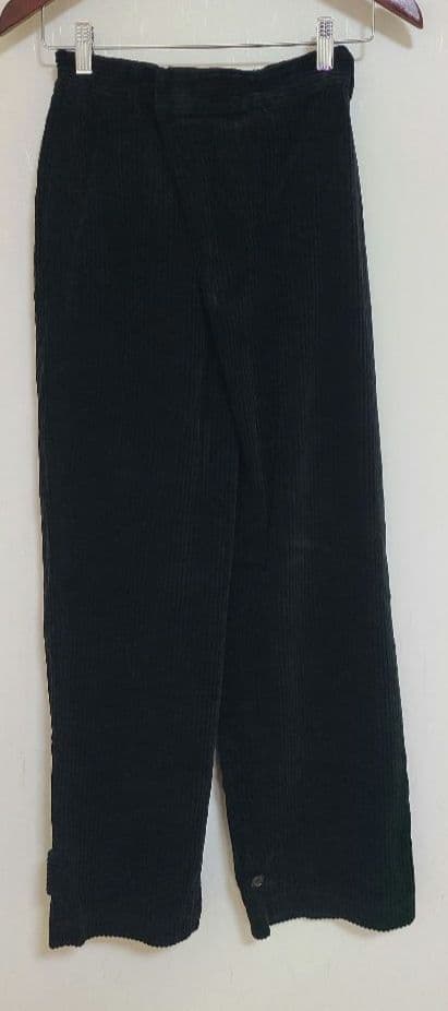 TEECHI (ティーチ)　コーデュロイ ワイドパンツ 黒　グルービーパンツ