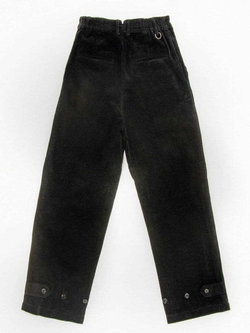 TEECHI (ティーチ)　コーデュロイ ワイドパンツ 黒　グルービーパンツ