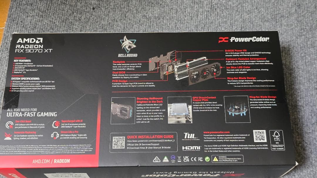 【値下げ】PowerColor Hellhound RX 9070 XT