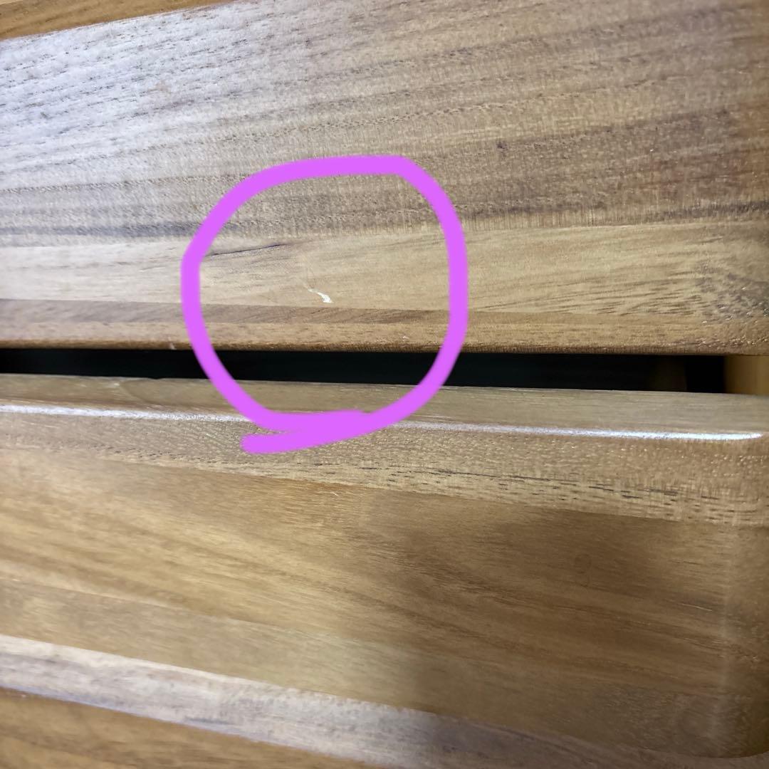 ニトリ木製5段チェスト