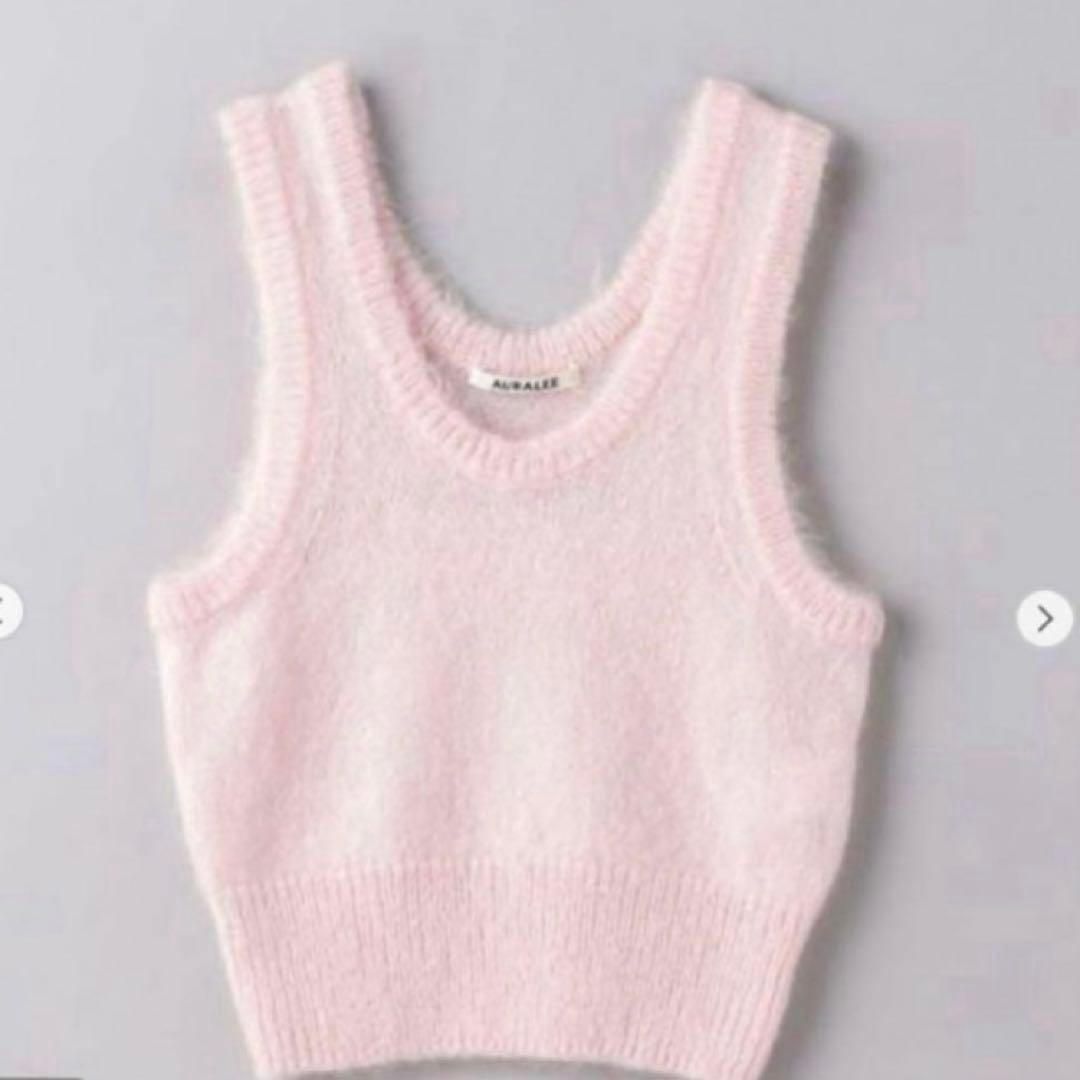 AURALEE ピンク ニットベスト サイズ0
