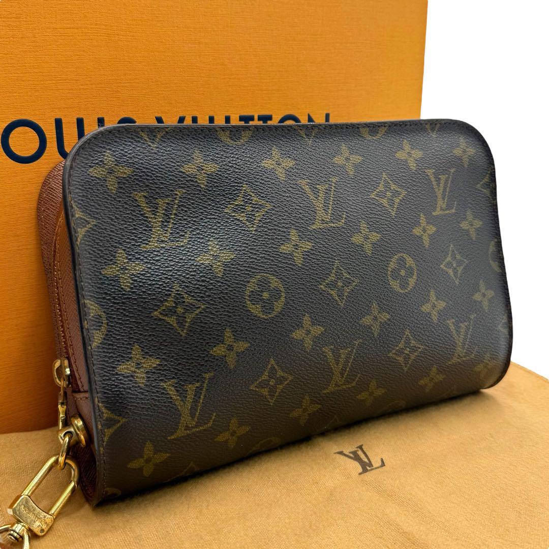 6129 希少旧モデル ルイヴィトン モノグラムオルセー クラッチバッグ 保存袋