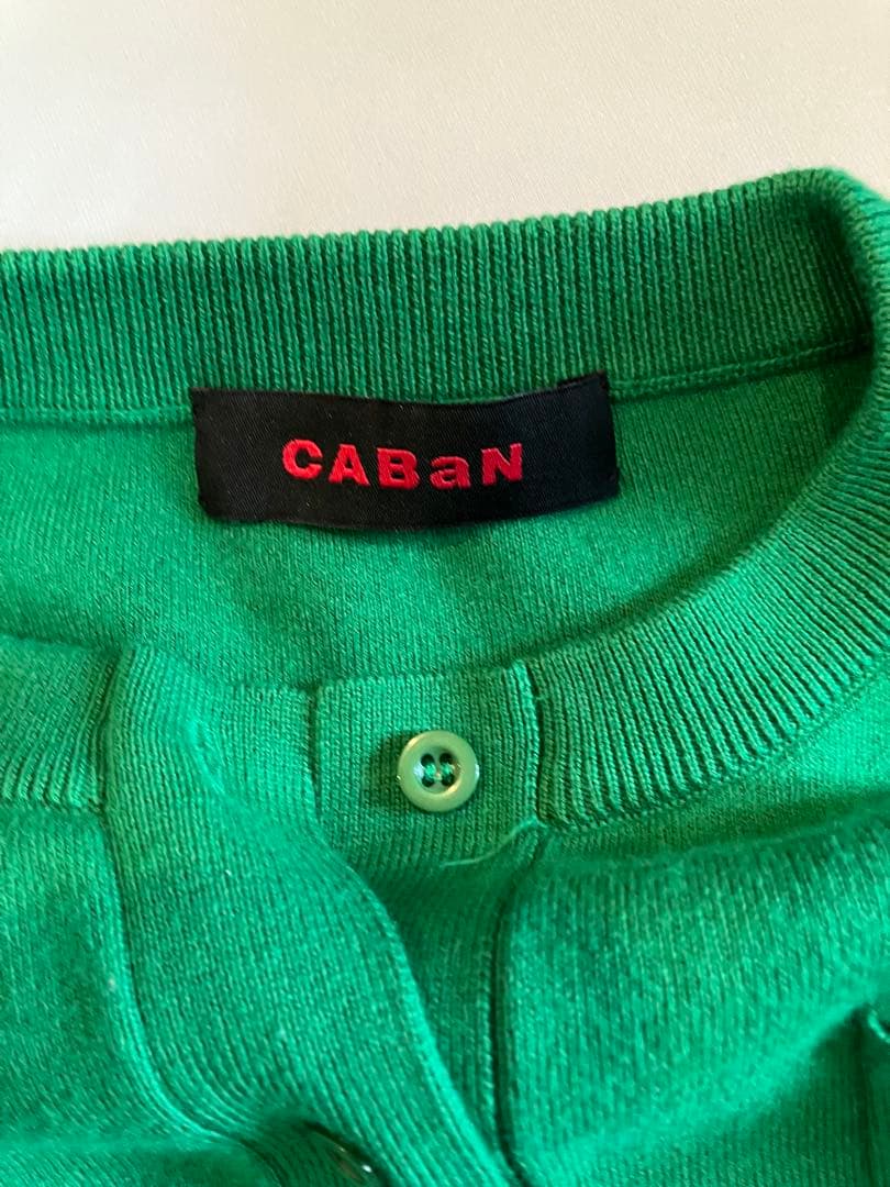 CABaN コットンカシミヤクルーネックカーディガン　Sサイズ