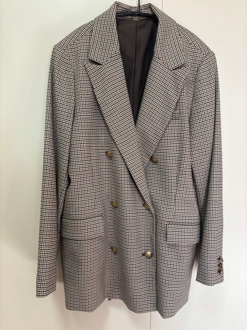 Mila Owen チェックダブルブレザージャケット