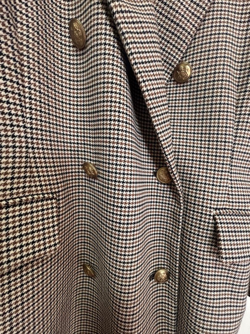 Mila Owen チェックダブルブレザージャケット